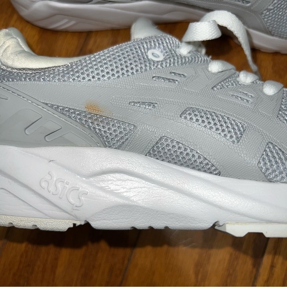 Asics Soft Gray Gel-Kayano Trainer Evo Fashion Athletic Sneakers Size 7.5 - Picture 8 of 15